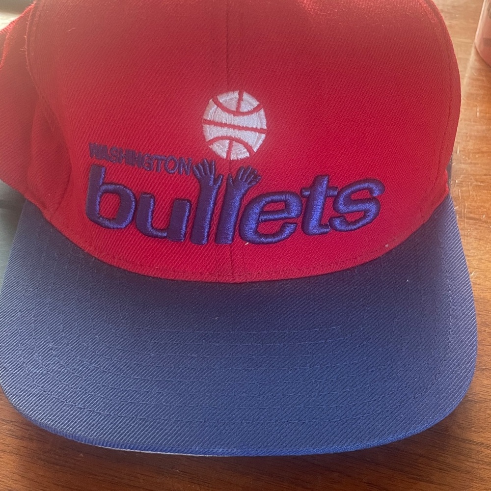Vintage Mitchell & Ness Red and Blue NBA Hat!